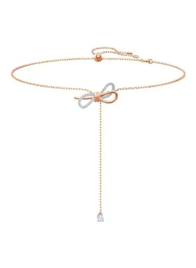 Chomel Lifelong Bow Mixed Metal Finish Necklace