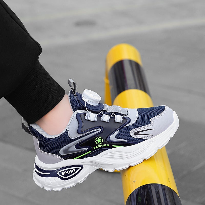 Mesh Sneakers Lightweight Flexible Sole Walking Shoes For Kids Indoor And Outdoor Activities - Image 1