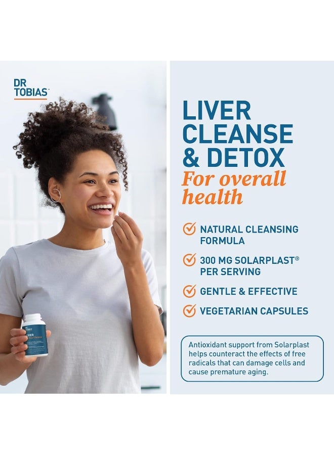 Dr. Tobias Liver 21 Day Cleanse, Herbal Liver Detox Cleanse with Solarplast, Artichoke, Milk Thistle & Dandelion Extract, 63 Vegetable Capsules (3 Daily) - Image 4