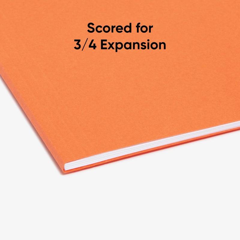 Smead Standard Hanging File Folders, 25 Count, Orange, 1/5-Cut Adjustable Tabs, Letter Size (64065) - Image 5