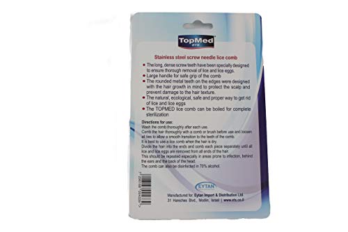 TOPMED ETS LICE COMB steel screw needle spiral (Pack of 1) - Image 3