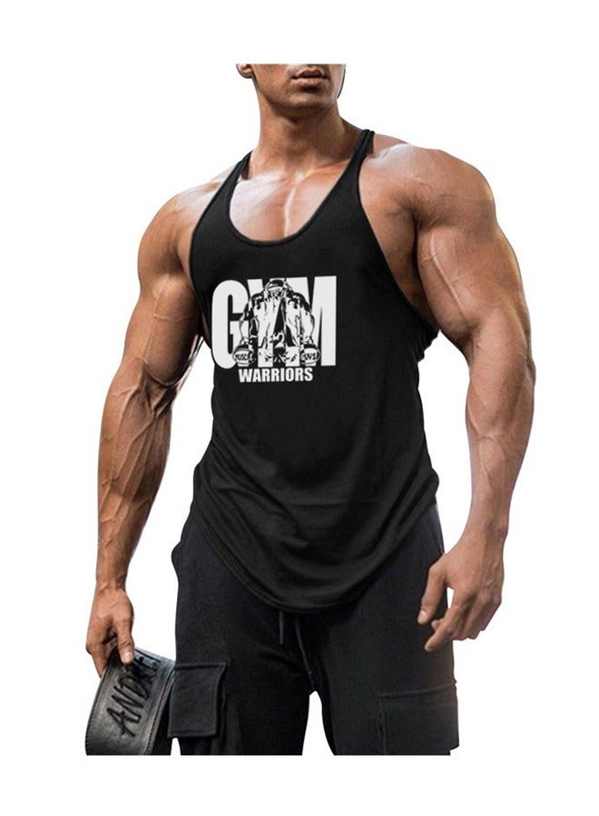 Graphic Printed Training Vest Black  - Image 1