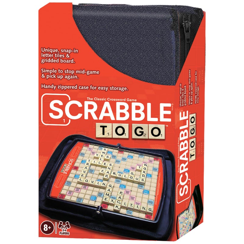 Winning Moves Scrabble to Go Games USA, a Travel Version of The World's Favorite Word Game, for 2 to 4 Players, Ages 8+ (1202) - Image 1