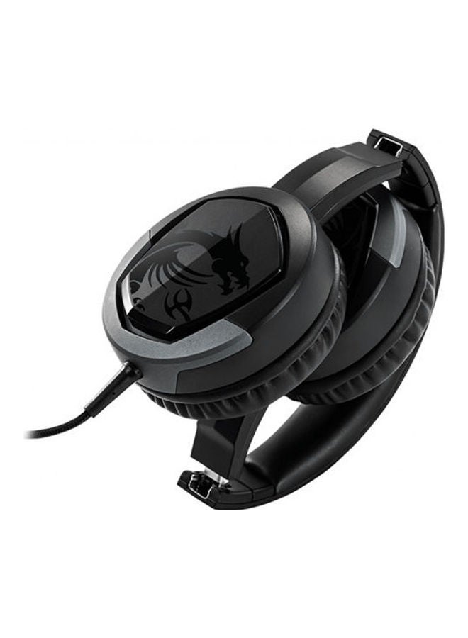 MSI IMMERSE GH30 V2 Gaming Headset 'Black with Iconic MSI Dragon Logo, Wired Inline Audio with Splitter Accessory, 40 mm Drivers, Detachable Mic, Easy Foldable Design' - Image 4