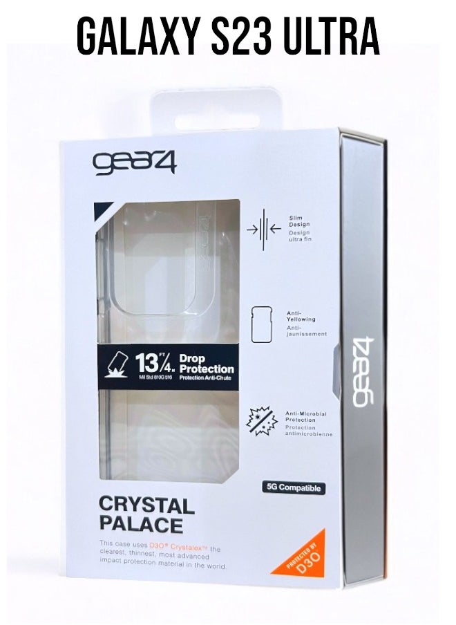 جيرفور جراب موبايل جالكسي اس 23 الترا (Galaxy S23 Ultra) مضاد للصدمات, غطاء حماية مضاد للخدش, مصنوع من البولي يورثين الحراري عالي الجودة - شفاف  - Image 1