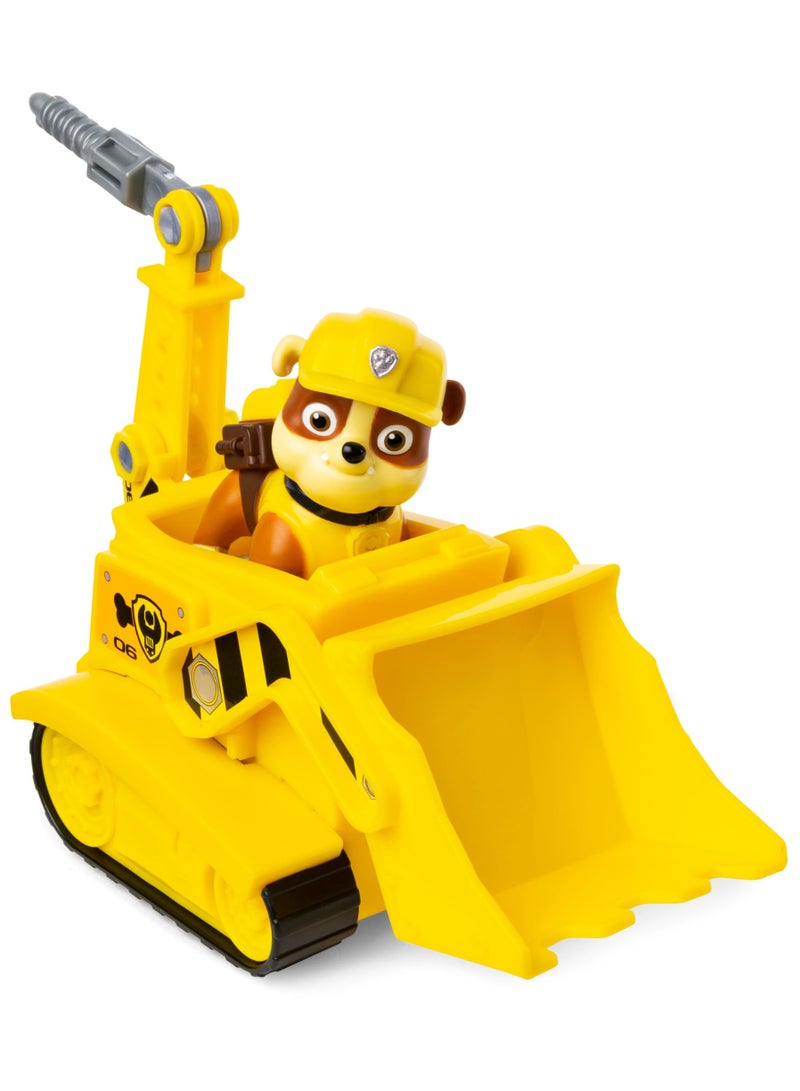 HALAMODO Paw Patrol Rubble Bulldozer Toy Vehicle , With Collectible Figure , Simulation Children'S Inertia Small Car , Bulldozer Shovel Movable Up & Down Figure Head Rotatable, Friction Power Boy Toy Car Baby Toy Car, Cultivate Hand-Eye Coordination & Intelligence Development, Party Gift, Yellow/Brown - Image 3