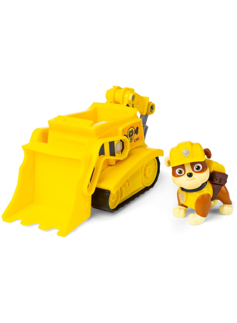 HALAMODO Paw Patrol Rubble Bulldozer Toy Vehicle , With Collectible Figure , Simulation Children'S Inertia Small Car , Bulldozer Shovel Movable Up & Down Figure Head Rotatable, Friction Power Boy Toy Car Baby Toy Car, Cultivate Hand-Eye Coordination & Intelligence Development, Party Gift, Yellow/Brown - Image 1