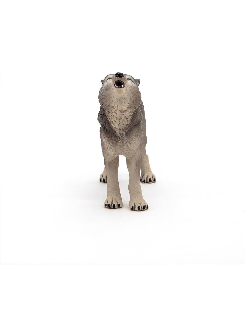 Papo Papo HandPainted  Figurine Wild Animal Kingdom  Howling Wolf 50171 Collectible  for Children  Suitable for Boys and Girls from 3 Years Old  - Image 5
