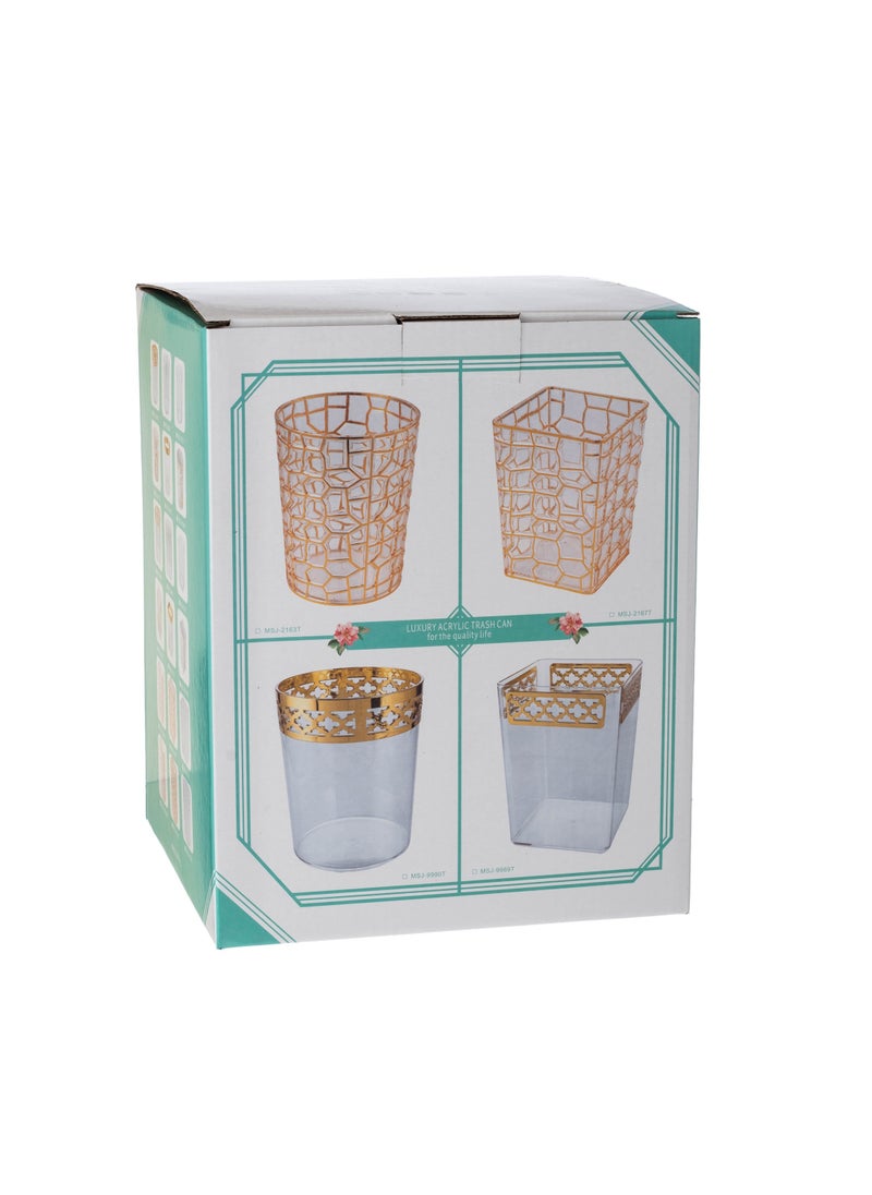 Dania - Gold trash can and tissue box set - Image 1