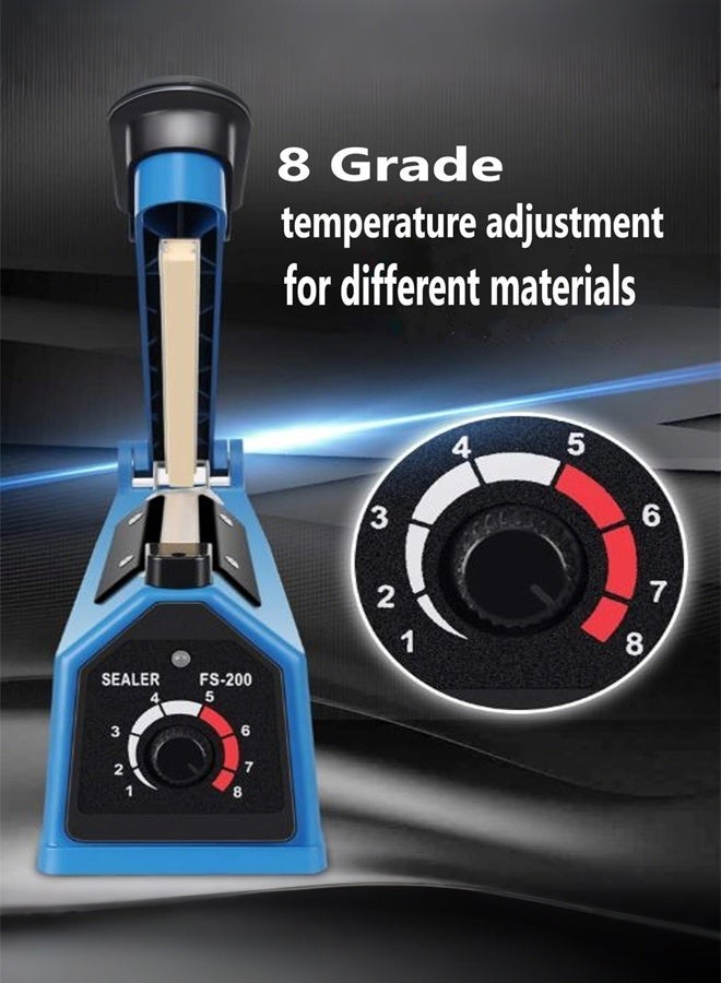 ألونغد ماكينة لحام حراري يدوية للأكياس، ماكينة لحام حراري للأكياس البلاستيكية (PE وPP) مع مقبض إضافي لعنصر التسخين البديل. - Image 2