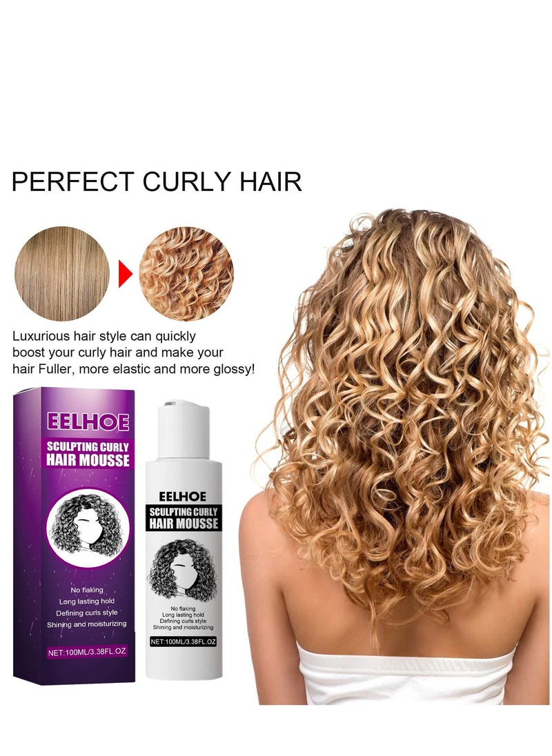 EELHOE Hair Styling & Shaping Cream, Long-Lasting Moisturizer with Curl Defining & Heat Protection â Natural Styling Cream for All Hair Types, Provides Hold and Protects Against Damage 100ml - Image 4