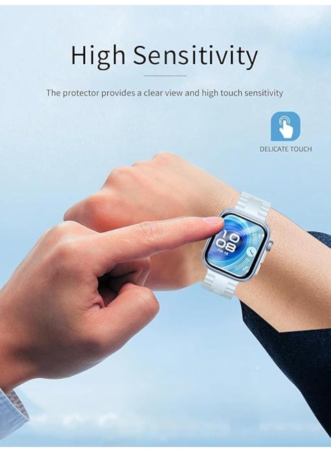 Compatible For Huawei Watch Fit 4 Pro Screen Protector, [3 Pack] 3D Full Coverage PET Screen Protector Film Compatible For Huawei Watch Fit 4 Pro (3 Pack) - Image 2