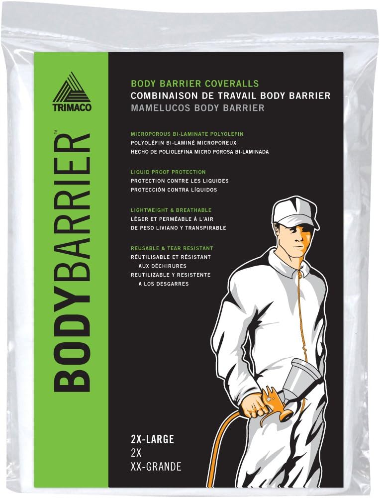 Trimaco Body Barrier Coveralls, XX-Large,White - Image 1