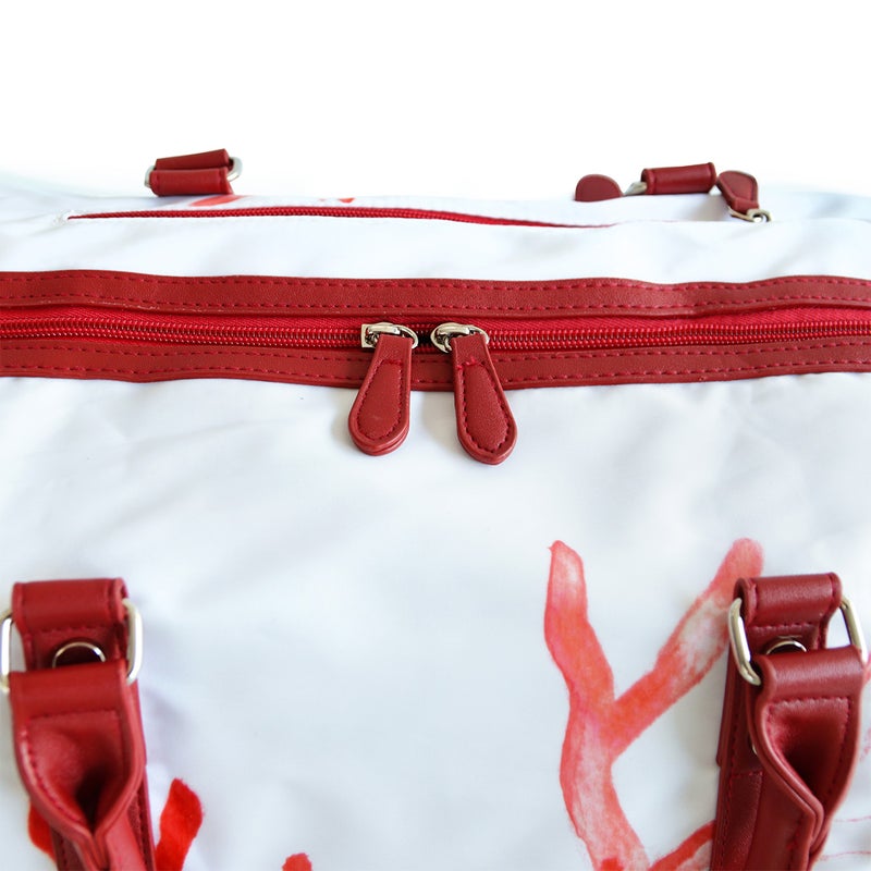 Anemoss Travel Duffel Bag, 50L Large Capacity, Oxford Polyster Blend Luggage Bag, Travel Bag with Zipper and Pockets, Duffel Bag for Gym Sports Fitness, Travel Hand Luggage Bags, Coral Design Tote Bag - Image 3