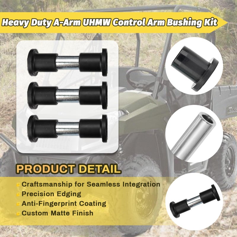 Qagea Heavy Duty A-Arm UHMW Control Arm Bushing Kit Replacement for Polaris Ranger 400 500 700 800 900 EV, Replace AAB-P-RAN-K1-003 CT-01 - Image 5