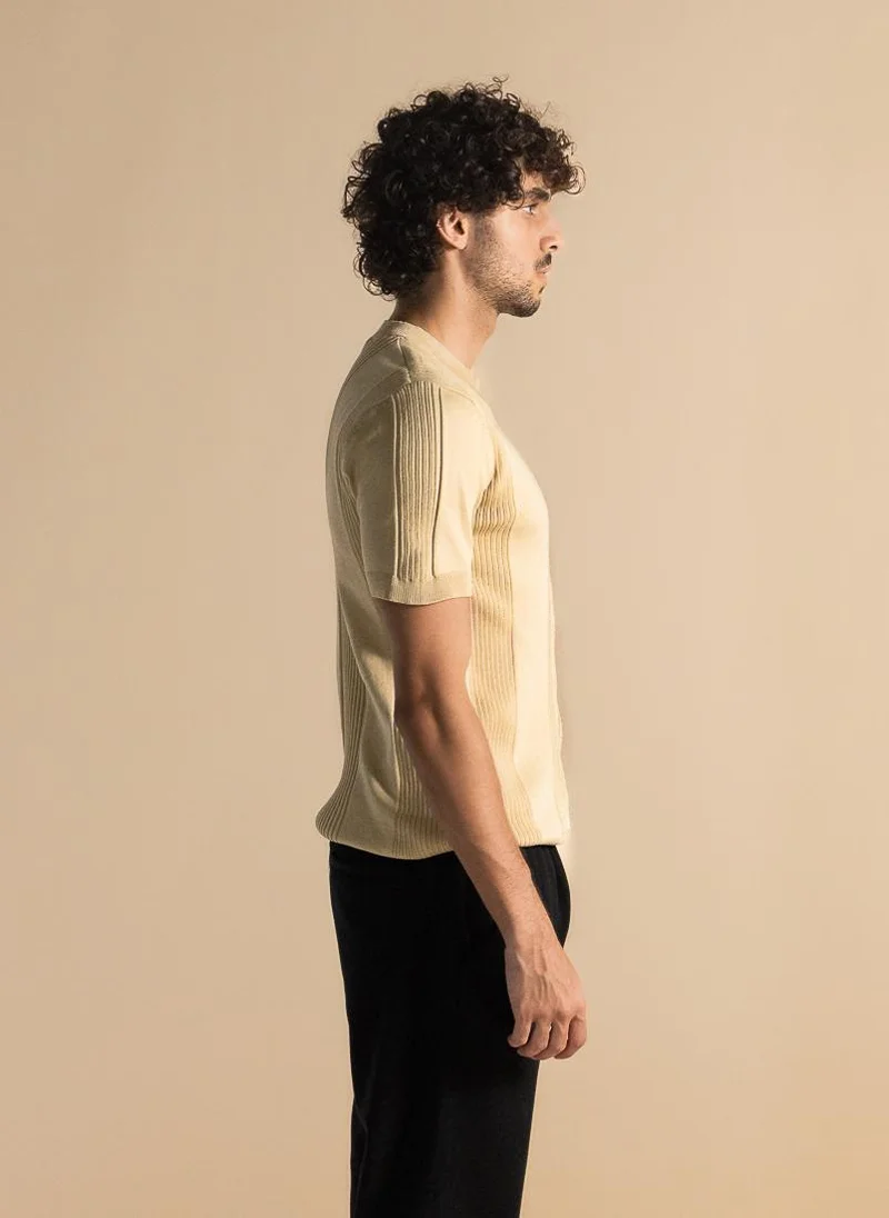SHAPES FINE KNIT SLIM T-SHIRT