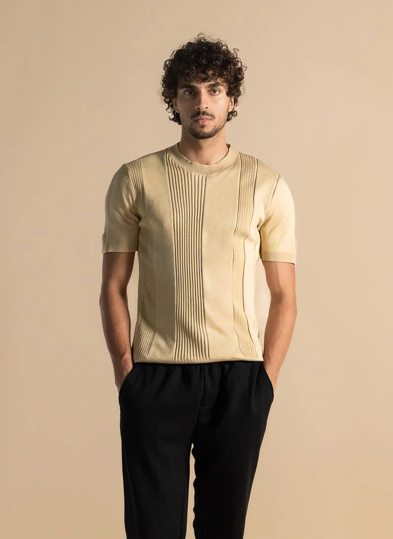 SHAPES FINE KNIT SLIM T-SHIRT