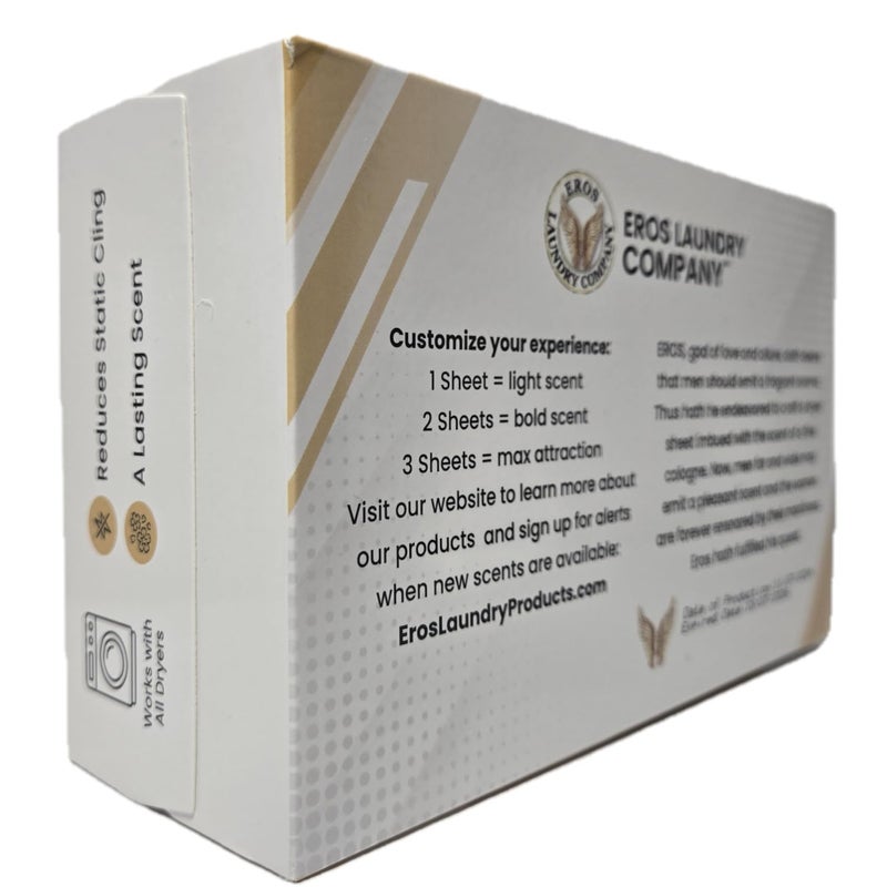 Eros Laundry Company Premium Dryer Sheets, Cologne Infused, Primal Scent, 120 Sheets - Image 4