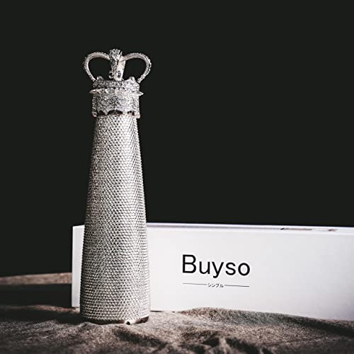 Buyso Bling Water Bottle Rhinestone Diamond Water Bottle Reusable Insulated Stainless Steel Bling Premium Aesthetic Gift (Princess, silver) - Image 4