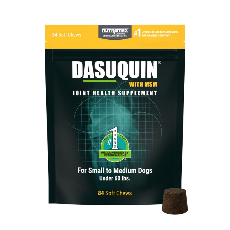 Nutramax Laboratories Dasuquin with MSM Soft Chews Small/Medium Dog 84 Count, brown - Image 1