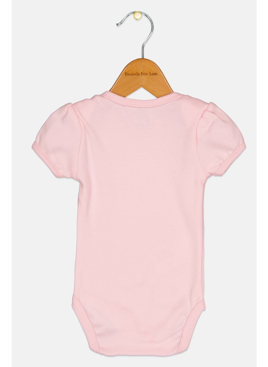 Disney Toddlers Girl Graphic Print Short Sleeves Bodysuit, Pink  - Image 2