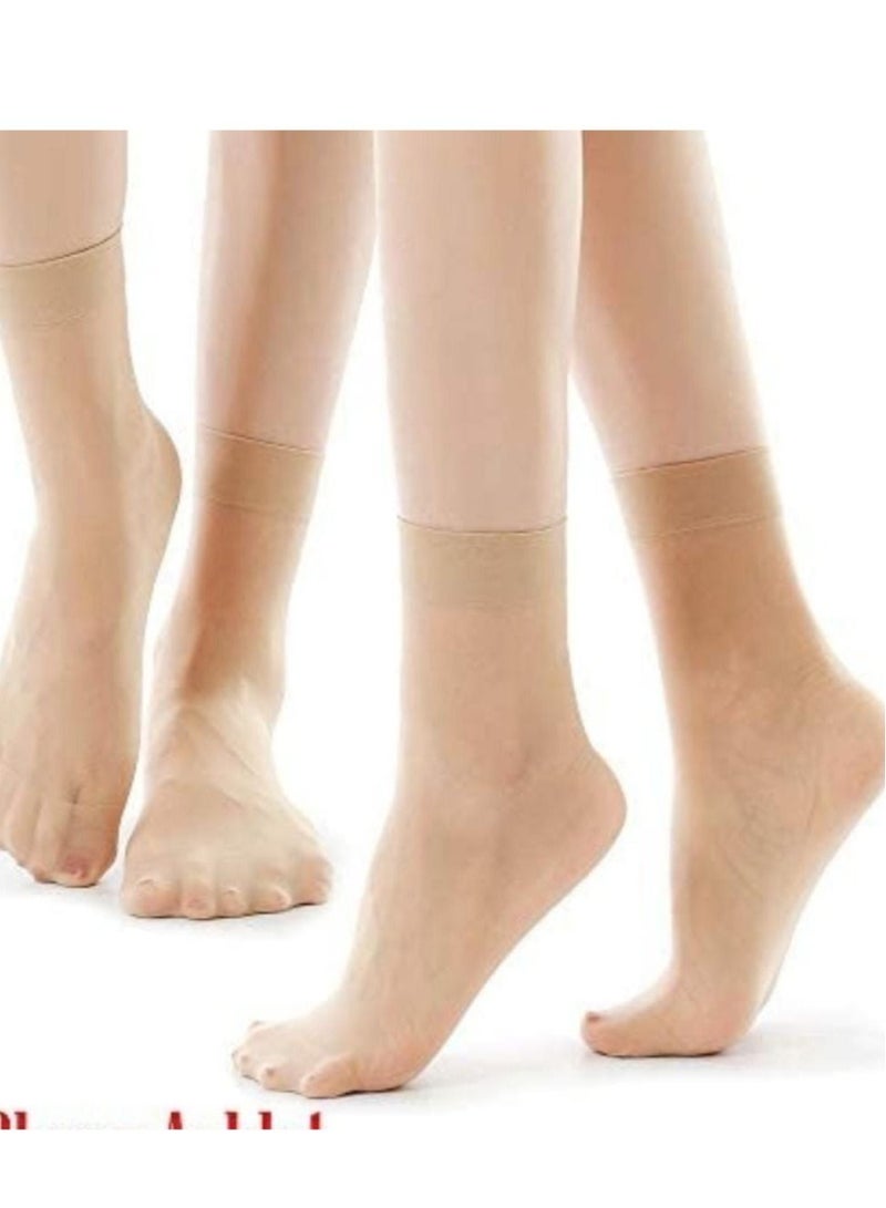 بي واي سي جوارب اصلي تغطي الكاحل لون البشرة من 6 ازواج