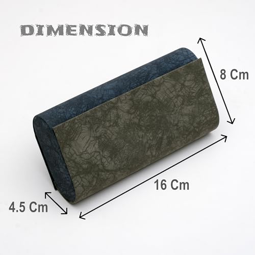 Styzere Dual 2 in 1 Eyeglass Spectacles Case for Men and Women, Grey & Blue - Image 3
