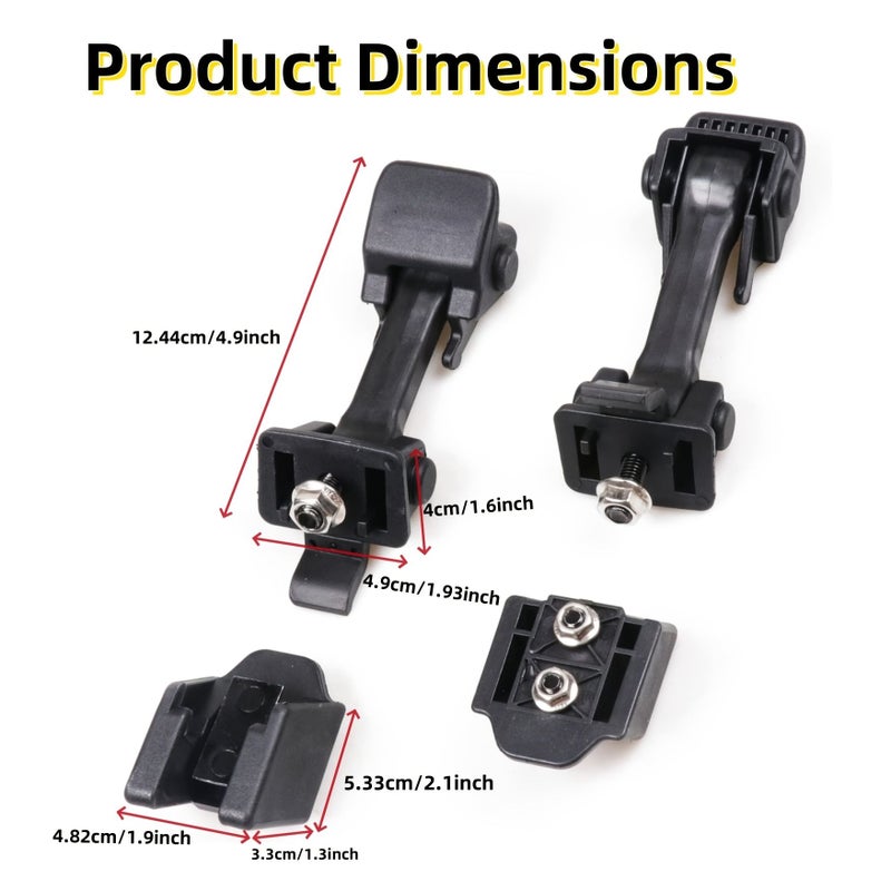 Pair Black Hood Lock Compatible With 1997 2006 Jeep Wrangler TJ Aftermarket Replacement - Image 2
