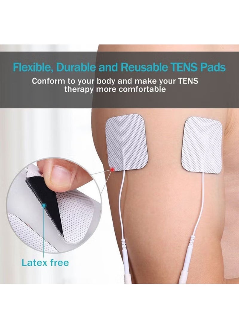 Generic - 20 Piece 5 x 5 cm Self Adhesive Replacement Tens Pads Electrode Electrode Pads for Muscle Stimulator Massager Self-Adhesive TENS Pads for Electrotherapy - Image 1