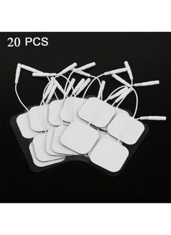 20 Piece 5 x 5 cm Self Adhesive Replacement Tens Pads Electrode Electrode Pads for Muscle Stimulator Massager Self-Adhesive TENS Pads for Electrotherapy