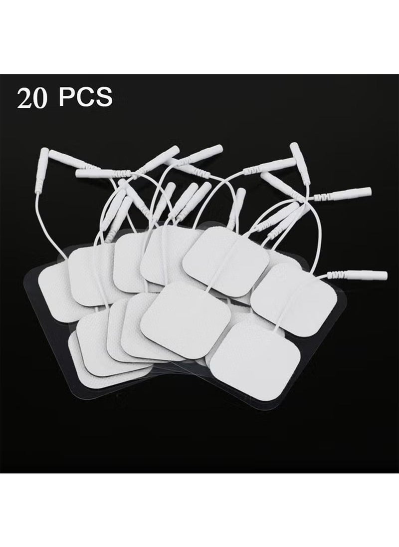 Generic - 20 Piece 5 x 5 cm Self Adhesive Replacement Tens Pads Electrode Electrode Pads for Muscle Stimulator Massager Self-Adhesive TENS Pads for Electrotherapy - Image 1