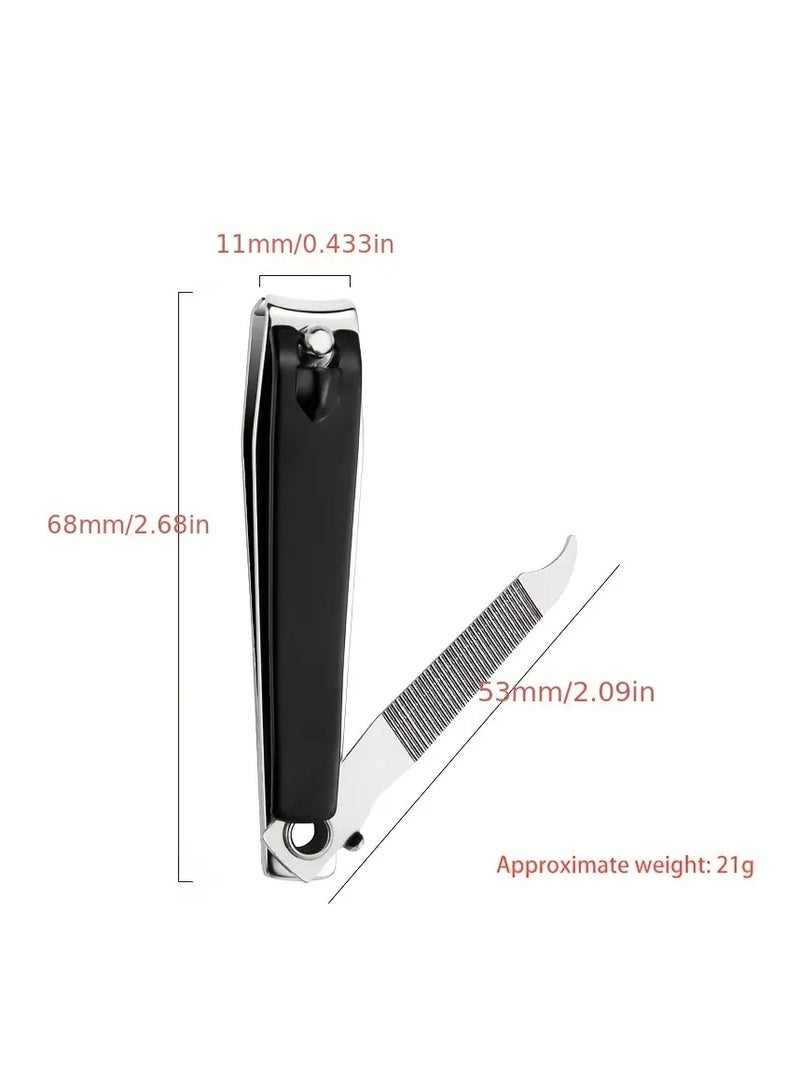 يوكانبي طقم 3 قطع من مشكل الأظافر الفضي مع مقص أصابع القدم القابل للنقل – تصميم عصري، مقبض غير قابل للانزلاق، قبضة مريحة، أدوات أظافر من الفولاذ المقاوم للصدأ - Image 3