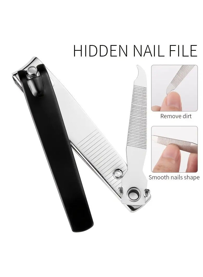يوكانبي طقم 3 قطع من مشكل الأظافر الفضي مع مقص أصابع القدم القابل للنقل – تصميم عصري، مقبض غير قابل للانزلاق، قبضة مريحة، أدوات أظافر من الفولاذ المقاوم للصدأ - Image 5