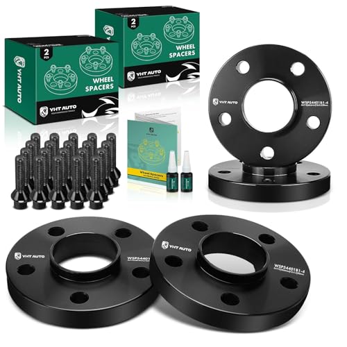 YHTAUTO 5x112mm Hub Centric Wheel Spacers 20mm Compatible with Mercedes-Benz C220, C230, C240, C280, C32 AMG, C320, C43 AMG, C55 AMG, E320, Tire Spacers w/ M12x1.5 Studs, 66.6mm Hub Bore 5 Lug 4PCS - Image 1