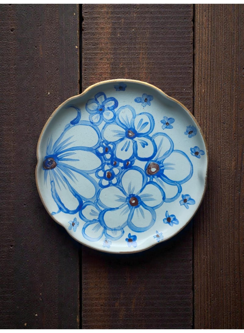 كلور زون بوتري طبق من الفخار و الخزف رسم يدوي للديكور ولتقديم الطعام آمنة للاستخدام في الميكروويف وغسالة الأطباق والفرن، خفيفة الوزن ومقاومة للخدش 20 سم - Image 2