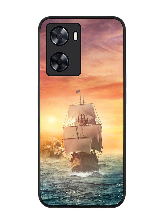 Stylizedd Rugged Black edge case for Oppo A57 4G/Oppo A77 4G/Oppo A77s Slim fit Soft Case Flexible Rubber Edges Anti Drop TPU Gel Thin Cover - Skull Island - Image 1