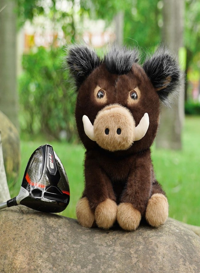 Big Crazy Driver Headcover, Wild Boar Plush Golf Head Covers, Design of Plush Animals, Soft Lining for Club Protection, Funny Golf Club Covers, Gift for Men and Women - Image 3