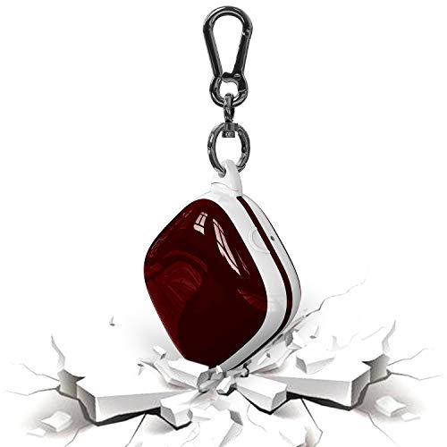 ANKASI Compatible Powerbeats Pro Case Cover, Full Protective Shockproof Anti-Slip Silicone Case for Beats Powerbeats Pro 2019 (White Edge+Burgundy) - Image 3