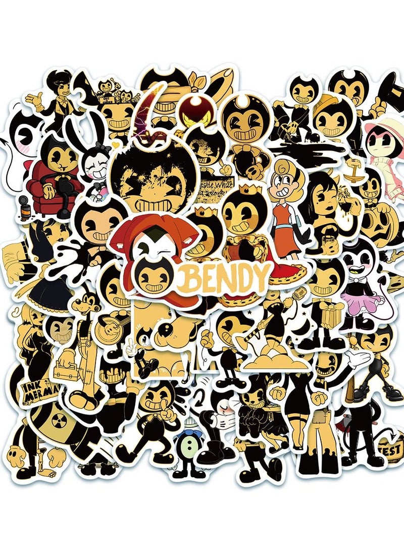 general 50-Piece Bendy and the Ink Machine Cute Vinyl Waterproof Sticker
