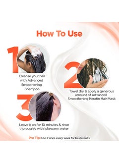 BBLUNT Advanced Smoothening Hair Mask With Keratin & Hyaluronic Acid - 150 G | Makes Hair Frizz-Free & Straight | Deeply Nourishes | Adds Spectacular Shine  - Image 3