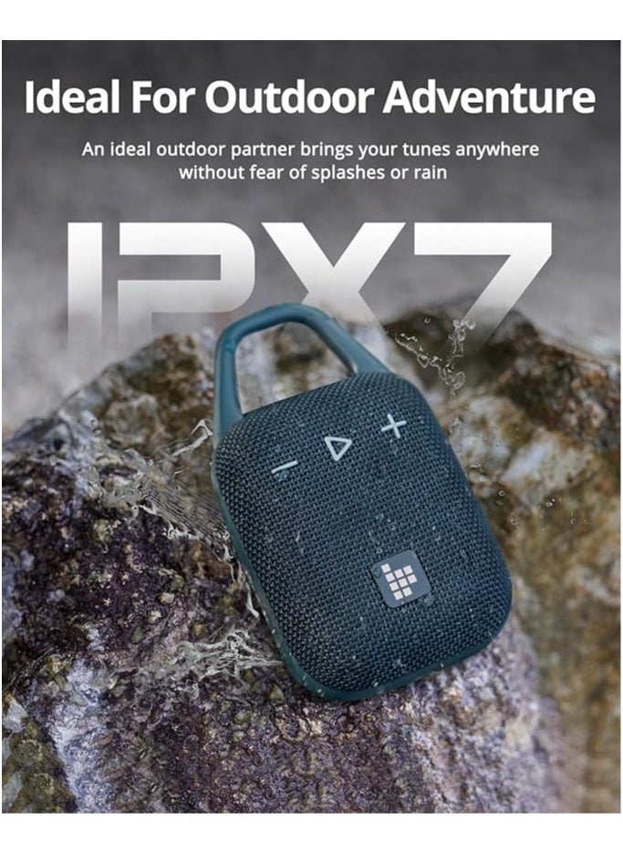 Tronsmart Mirtune H1 Outdoor Bluetooth Speaker, Portable Speaker, 20H Playtime, Loud Sound and Punchy Bass, Integrated Carabiner, IPX7 Waterproof, Customize EQ, BT 5.3 for Cycling, Hiking(Blue) - Image 5