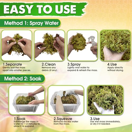 DUSPRO Dried Moss for Potted Plants, Forest Orchid Moss for Potting Mix, Sphagnum Potting Moss for Plants Indoor, Real Moss Soil Cover for Houseplant (5 OZ) - Image 5
