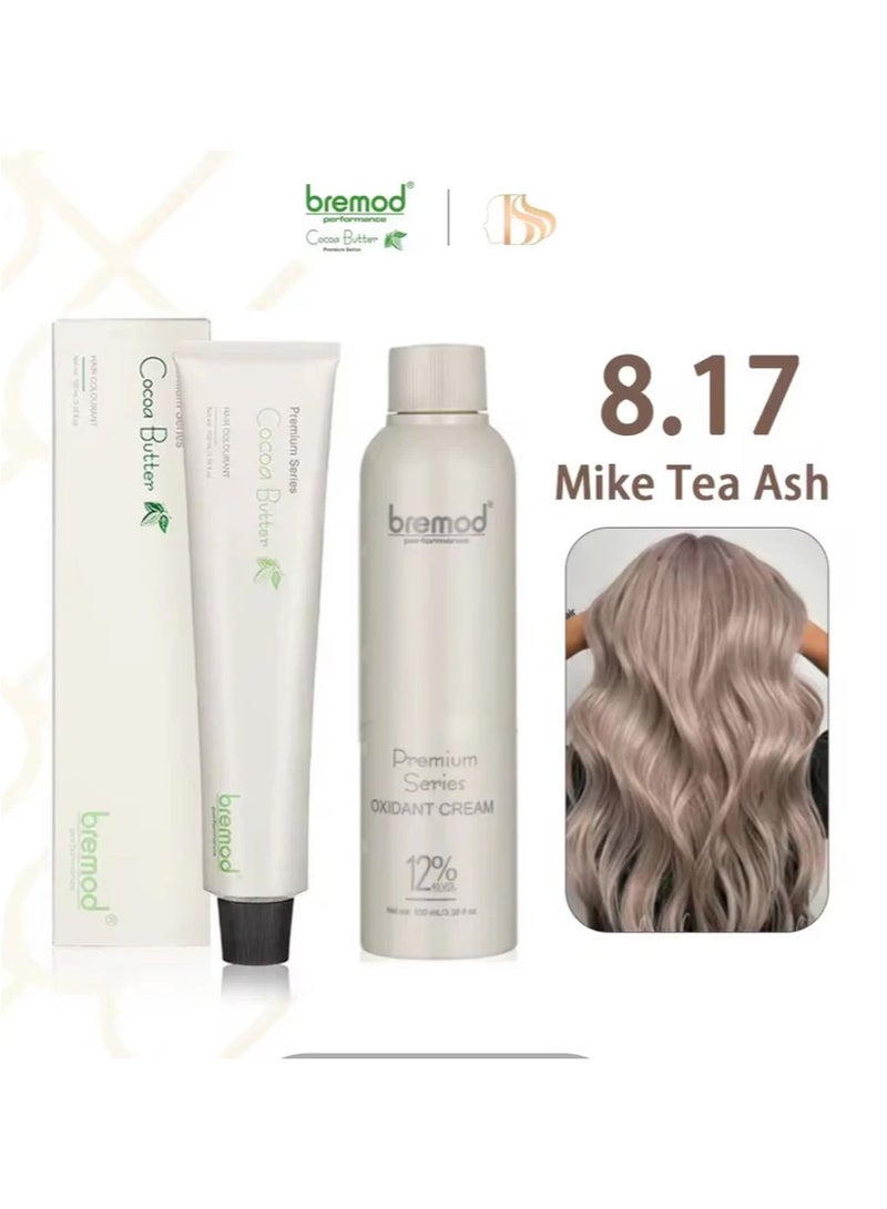 BREMOD Bremond premium series hair color milk tea ash 8.17 - Image 2