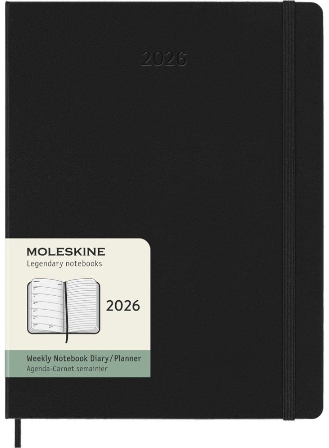 Moleskine: 12M Weekly Notebook XLarge Black Hard