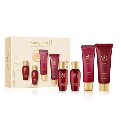 Sooryehan Hyobidam Fermented Skincare Trial Kit Pack of 4 Korean Skincare Miniature Set Toner Emulsion Cream Cleansing Foam Hydration Elasticity Travel Size Gift Set - Image 1