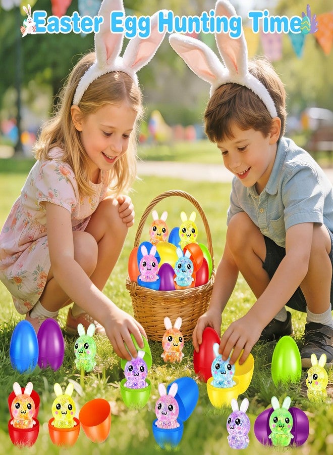 OCHIDO 12 Pack Easter Eggs Filled with Bunny Squeeze Toys, Easter Basket Essentials, Prefilled Easter Eggs with Toys for Easter Basket Stuffers, Easter Party Favors, Easter Egg Hunt, Classroom Prizes - Image 4