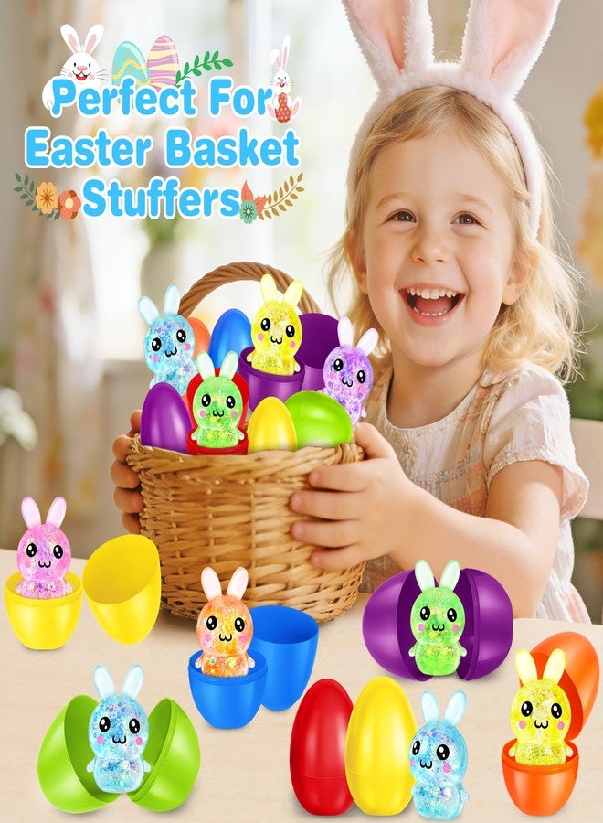 OCHIDO 12 Pack Easter Eggs Filled with Bunny Squeeze Toys, Easter Basket Essentials, Prefilled Easter Eggs with Toys for Easter Basket Stuffers, Easter Party Favors, Easter Egg Hunt, Classroom Prizes - Image 3