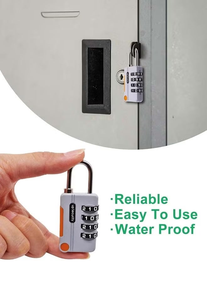 2-Pack Professional Waterproof Combination Padlocks - Resettable 4-Digit Code Locks for Suitcase, Gym Locker, School, Gate, Travel & Outdoor Use - Image 4
