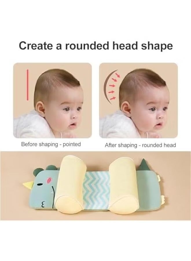 Gonice Baby Head Shaping Pillow, Newborn Pillow to Prevent Flat Head, Baby Head Pillow,Flat Head Baby Pillow, Baby Sleeping Pillow, Baby Pillows for Sleeping for 0-3 Years(Dinosaur) - Image 4