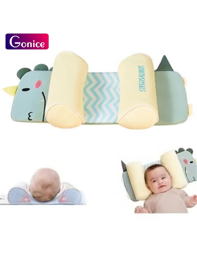 Gonice Baby Head Shaping Pillow, Newborn Pillow to Prevent Flat Head, Baby Head Pillow,Flat Head Baby Pillow, Baby Sleeping Pillow, Baby Pillows for Sleeping for 0-3 Years(Dinosaur) - Image 1